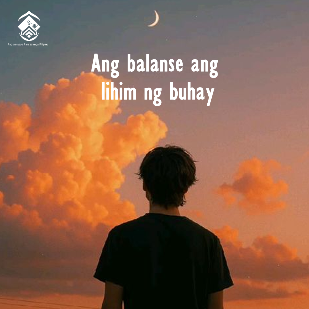التوازن هو سر الحياة.  (باللغةالفلبينية)